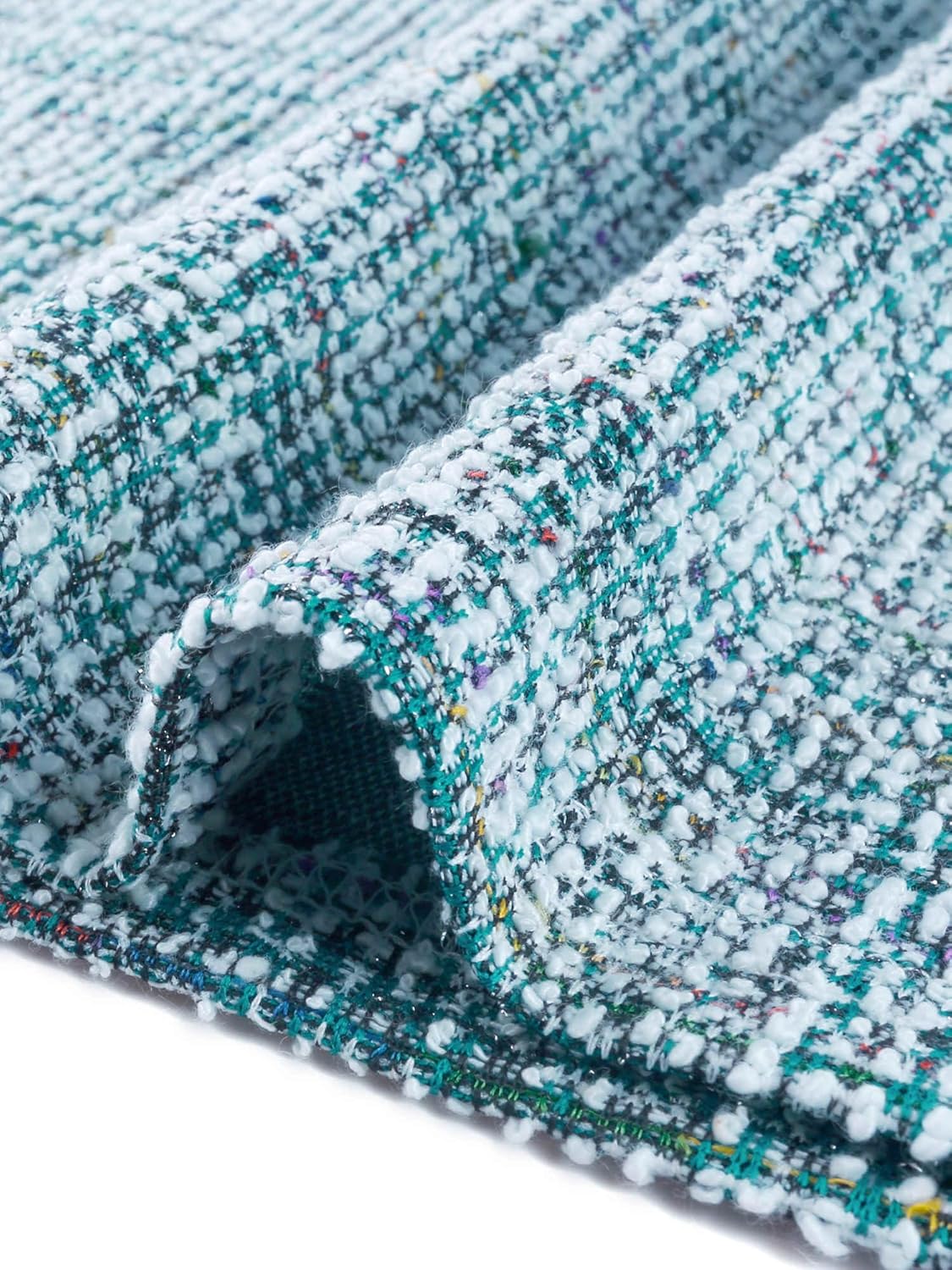 Allegra K Tweed Dress for Women Elegant 3/4 Sleeve Plaid Business Work Bodycon Pencil Dress - Image 5