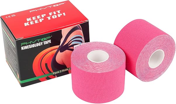 Pink Athletic Tape Kinesiology Tape Bulk 2 Inches X 16.4 Feet Uncut Roll 2 Rolls