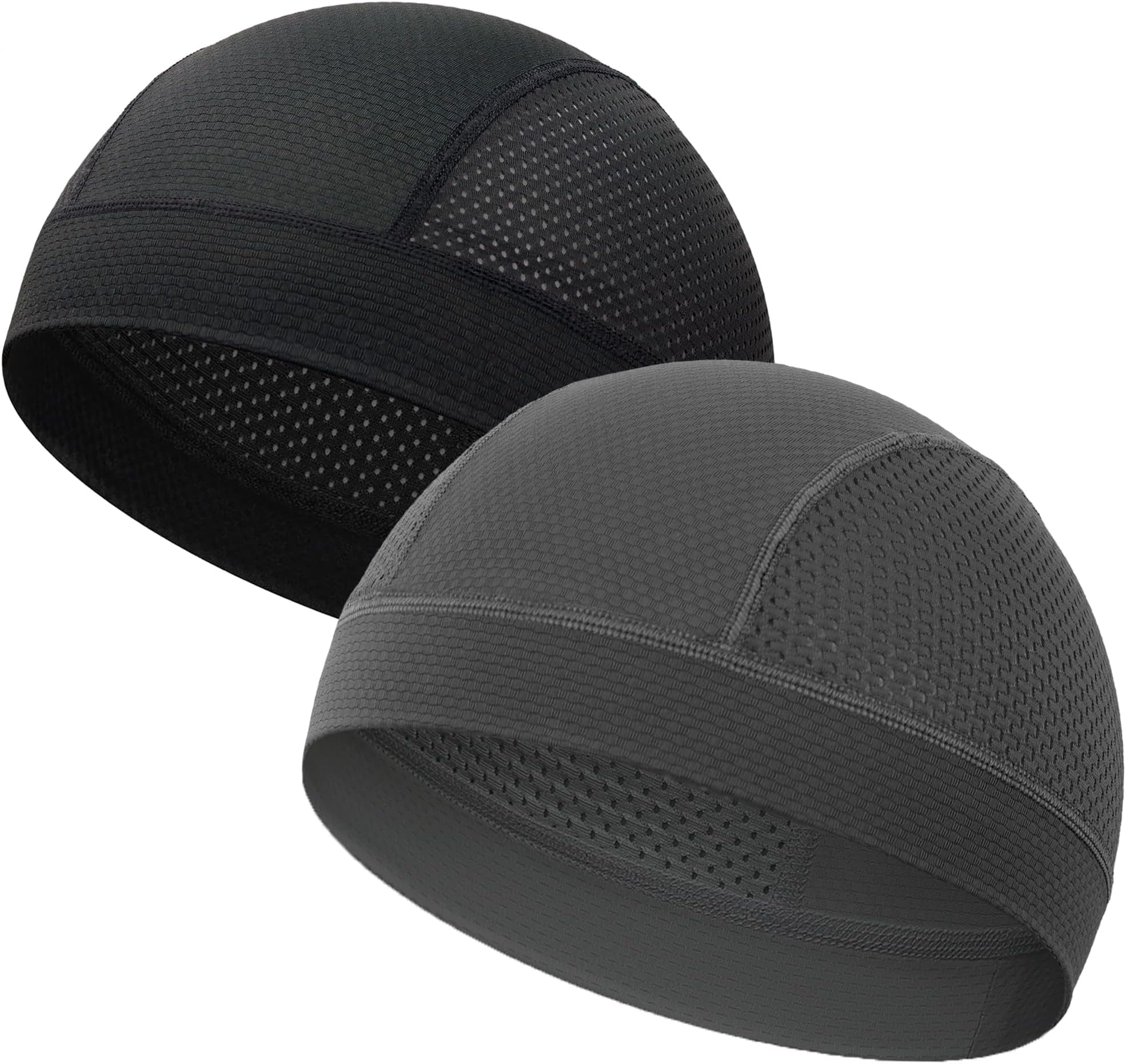 2 Pcs Cooling Skull Caps for Men & Women, Breathable Mesh Lightweight Quick Dry Sports Helmet Liner Skull Cap