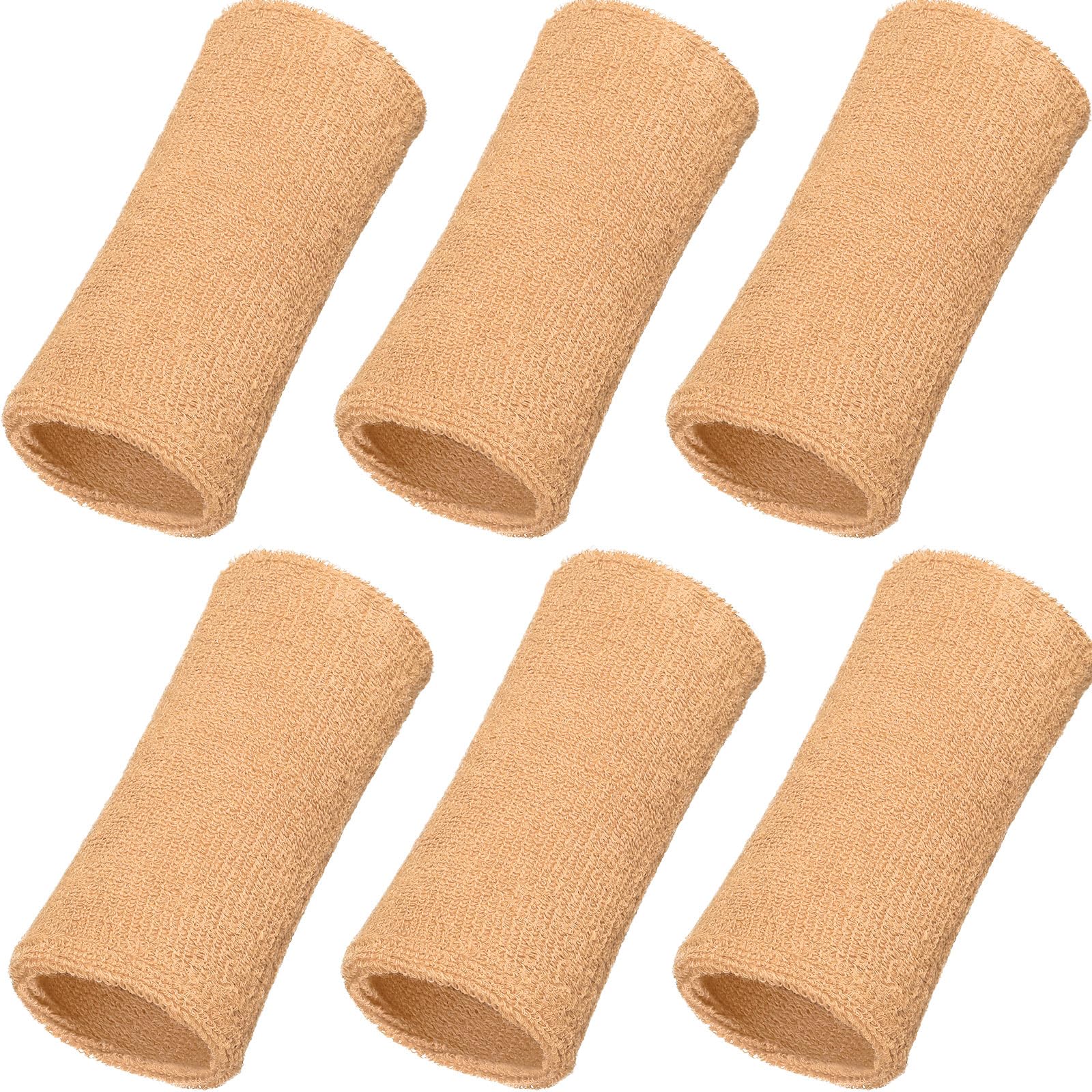 WILLBOND 6 Inch Wristbands Paris Sports Competitions Supplies Sport Long Wrist Bands Sweatband Elastic Athletic for Gym Tennis Outdoor Activity(Sand)