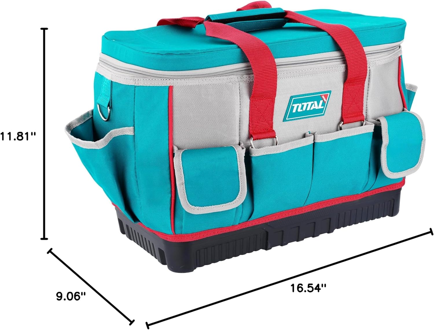 TOTAL Tool Bag 16 Inch, 25-Pocket Heavy-Duty Tool Carrier for Efficient Organization THT561625