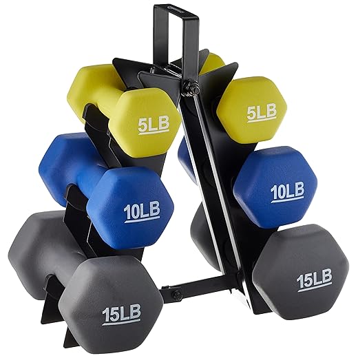 Amazon Basics Neoprene Dumbbell Hand Weights for Exercise and Muscle Toning