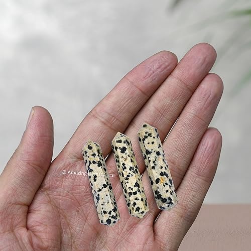 Vista 136 de Amazing Gemstone Puntos de cristal de amatista, cristales curativos y piedras a granel, paquete de 3 puntas curativas de doble terminación