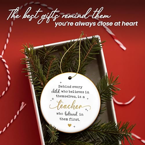 Vista 33 de OASSIE Regalos de agradecimiento de Navidad para empleados para compañeros de trabajo, adornos de Navidad de cerámica 2025 para decoraciones de Sé