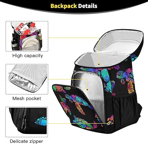 Miniatura 3 de Mochila bohemia con diseño de tortuga marina a prueba de fugas, aislada, impermeable, suave, para la playa, para hombres y mujeres, para el trabajo,