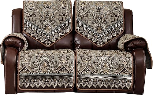 LUFEIJIASHI Fundas impermeables para sofá reclinable, fundas antideslizantes para sofá reclinable de 2 asientos, fundas de sofá reclinable de