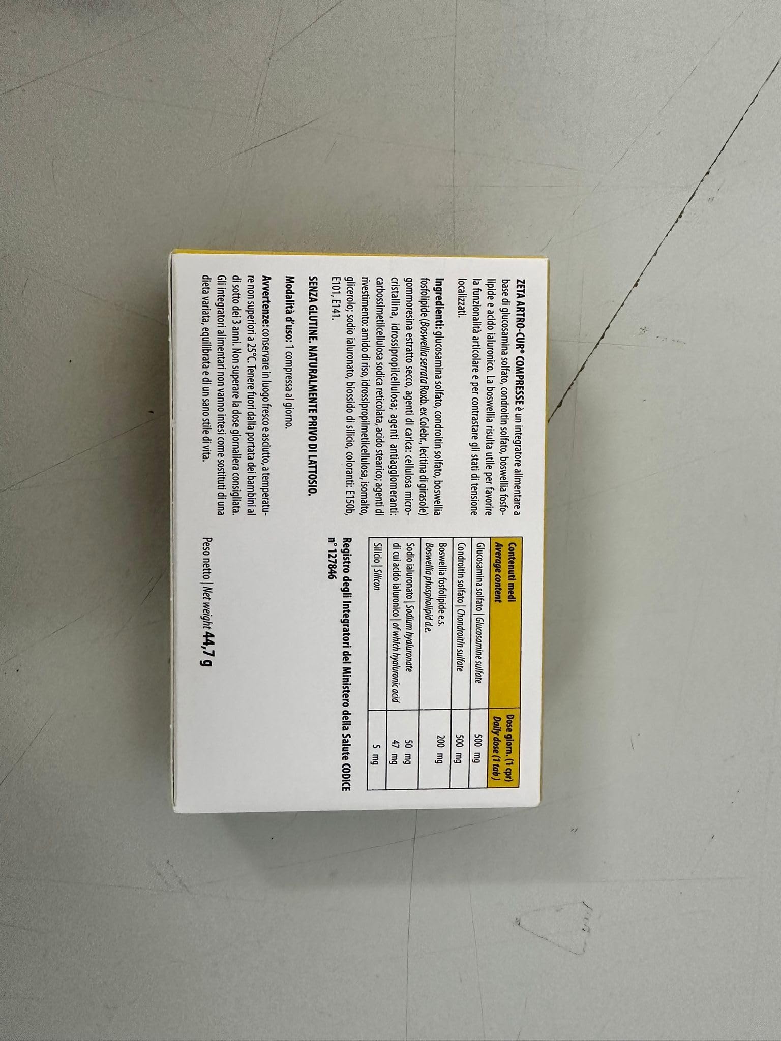 ZETA ARTRO CUR 30 compresse - Integratore alimentare a base di Glucosamina solfato, Condroitin solfato, Boswellia Fitosoma® (Casperome®) e Acido ialuronico