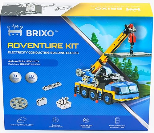 Kit conductor de ladrillos de construcción cromados para camión grúa móvil LegoCity. Compatible con el modelo 60324, sin incluir el juego. Dale vida