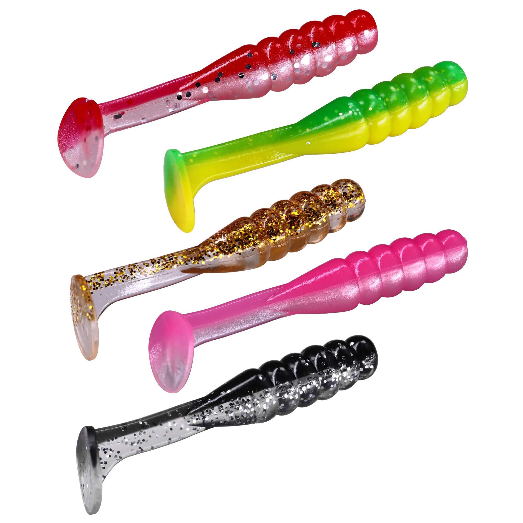 Paddle Tail Swimbait - Esca Da Pesca In Plastica, 24 Pezzi, Esche - Foto 4