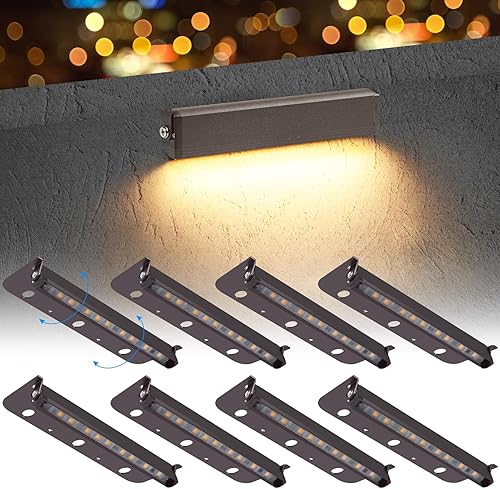 Paquete de 8 unidades de 3 W, 17.8 cm de LED para pavimentación de paisaje, luces de pared de retención de bajo voltaje de 12 V CACC, iluminación de