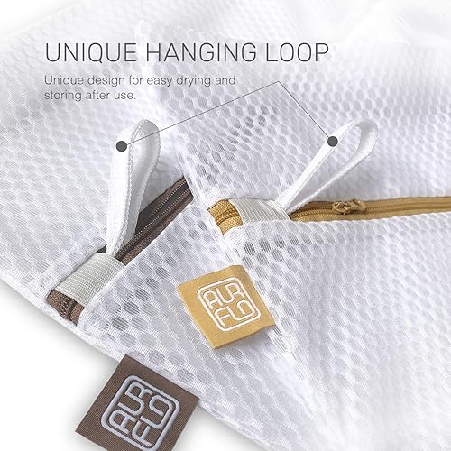 Miniatura 6 de Bolsas de malla extra grandes para ropa delicada, 2 bolsas de lavandería duraderas Jumbo XXL, bolsas de malla con lazo para colgar. Segura para ropa