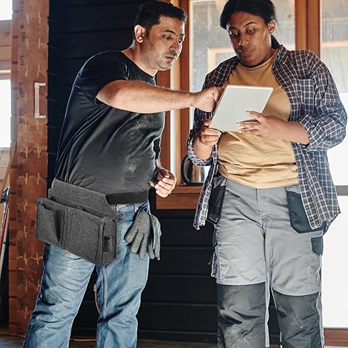 Miniatura 2 de Angoily Herramientas Bolsa de herramientas Kit de herramientas Bolsa de herramientas Bolsa de cintura Bolsa de gadget Cinturón Cinturón Tela de