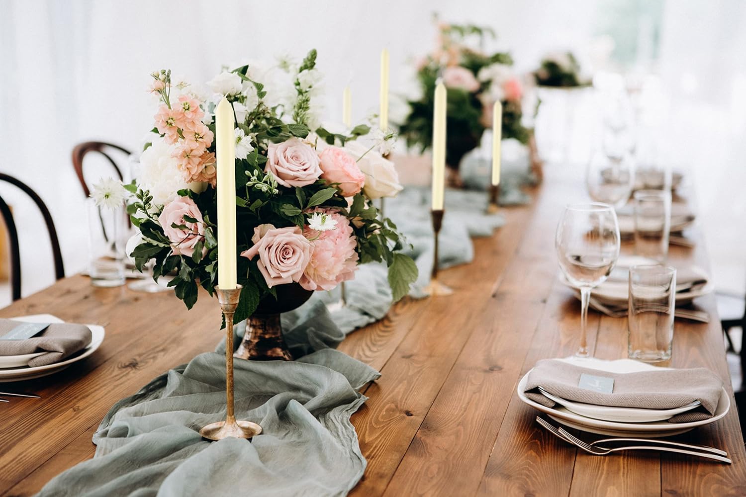 BOLSIUS Ivory Dinner Candles - 10 Pack Unscented 9 Inch Straight Taper Candle Set - 8 Hour Burn Time - Premium European Quality - Smokeless And Dripless Household, Spa, Wedding, And Party Candlestick - Image 6