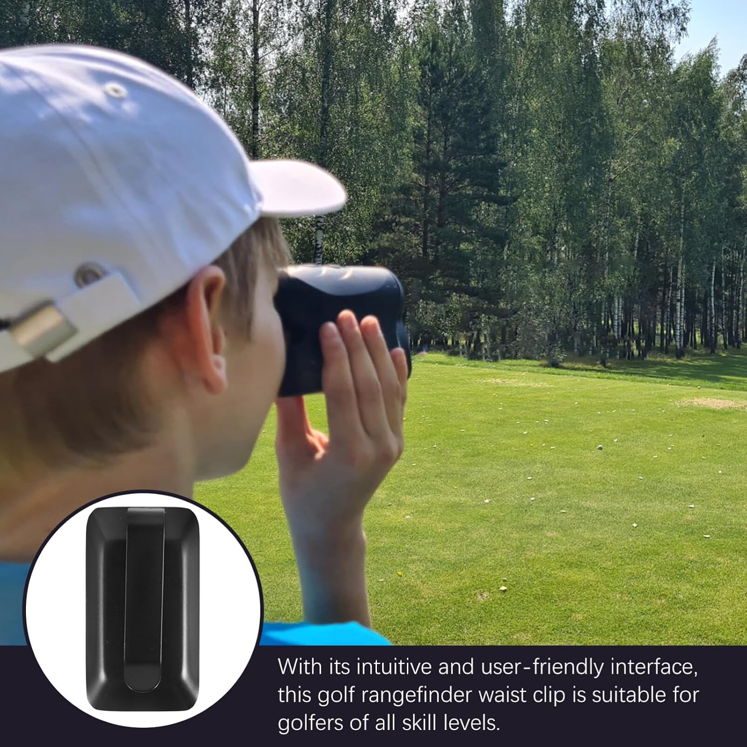 SUPVOX Golf Rangefinder Waist Clip Clamp for Easy Carrying Design for Golf Courses Enhances Shot Accuracy Compatible Rangefinders