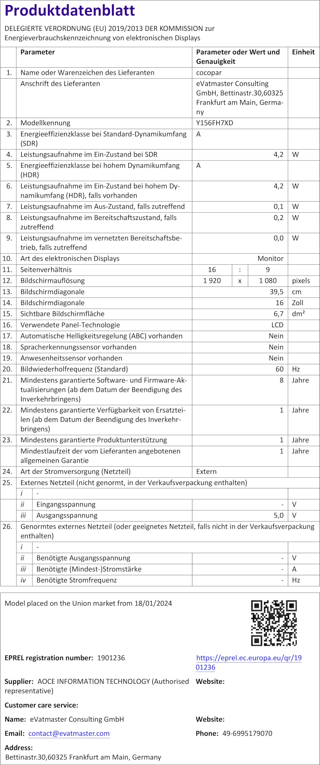 Teamgee Portable Monitor for Laptop, 14 Inch FHD Laptop Monitor