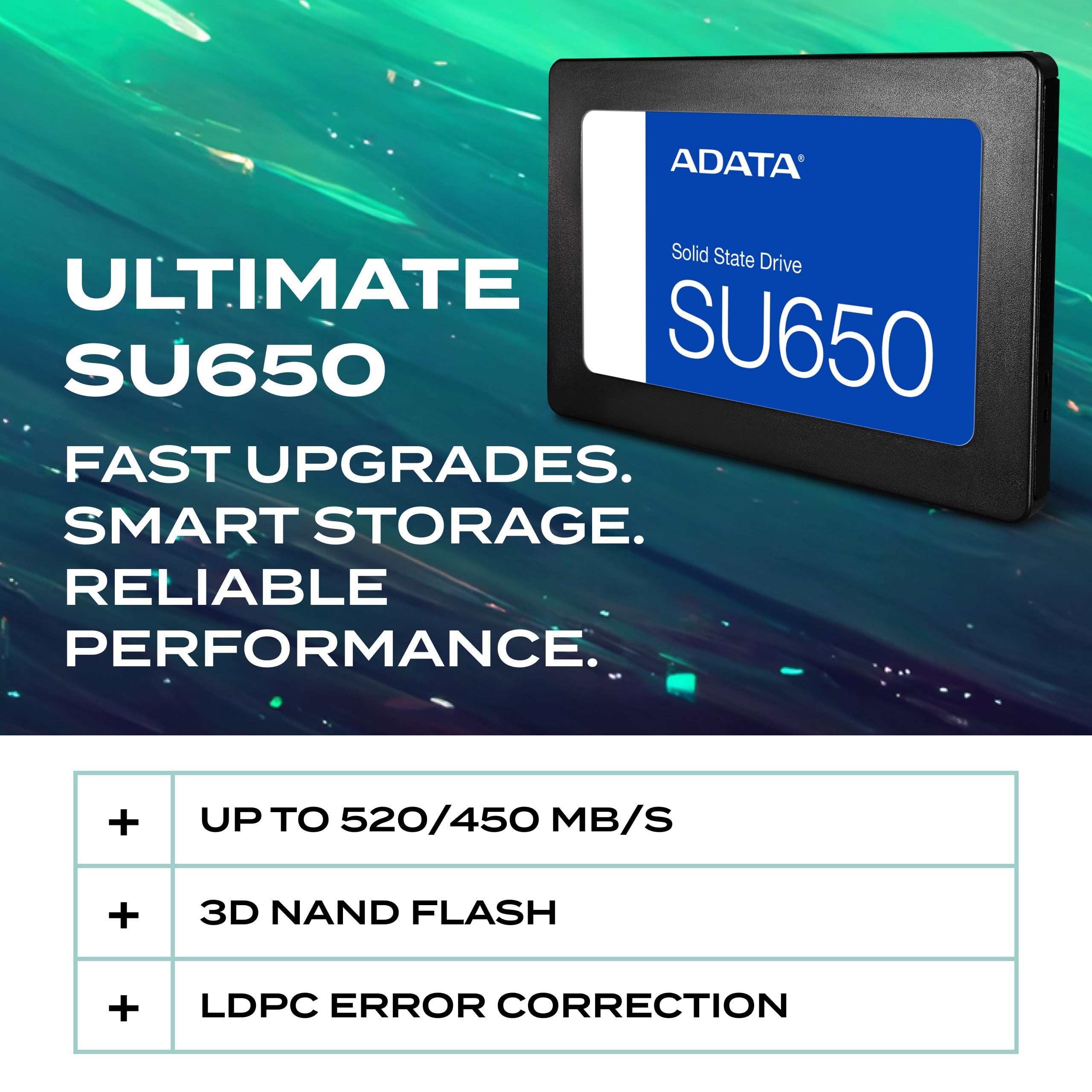 Amazon | ADATA SU650シリーズ 3D NAND採用 7mm厚 SSD 2TB SATA 6Gbps