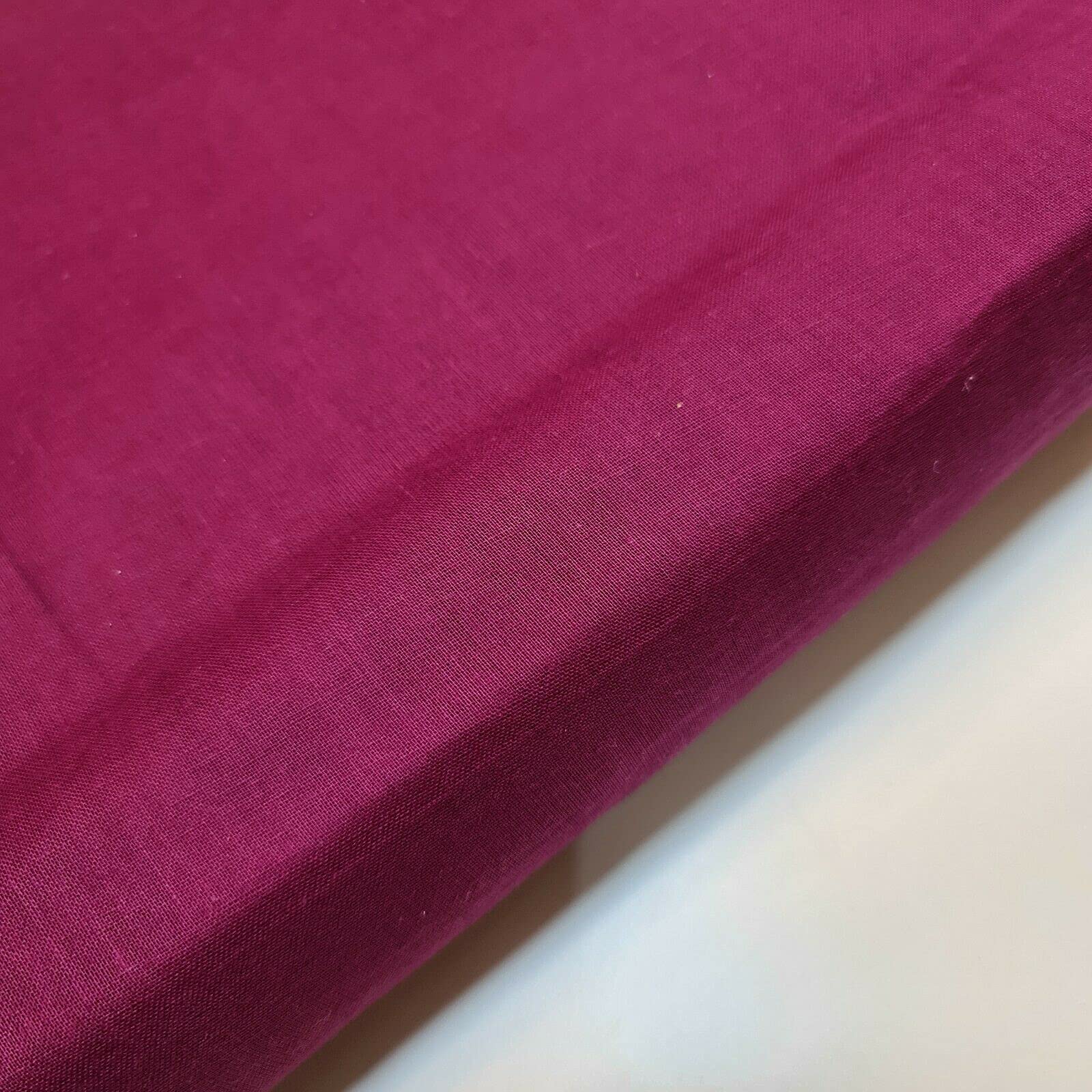 100% Cotton Soft Muslin Voile Cheesecloth Mulmul Fabric Draping Curtains 44" (2 Meter, Dark Magenta) โ image 1