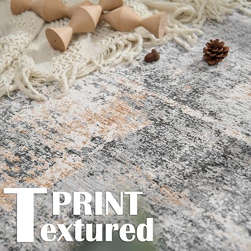 Vista 33 de jinchan Alfombra de pasillo de 2 x 6 pulgadas, lavable, moderna, abstracta, gris, con estampado múltiple, alfombra para interiores, contemporánea