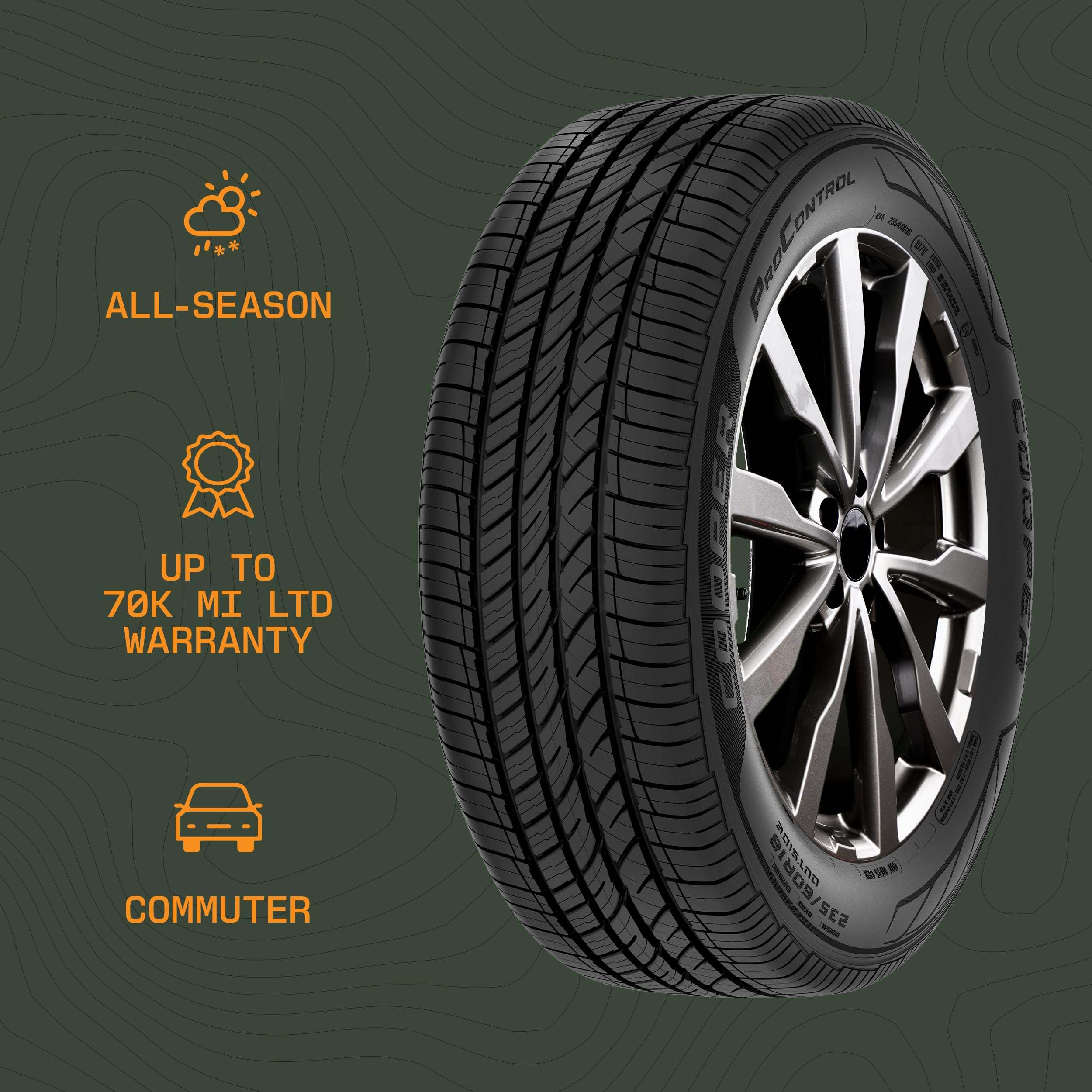 COOPER TIRE スタッドレス 245 / 45 / R20 4本セット Amazon.com: Cooper ProControl All Season 245/45R20 103V XL Tire