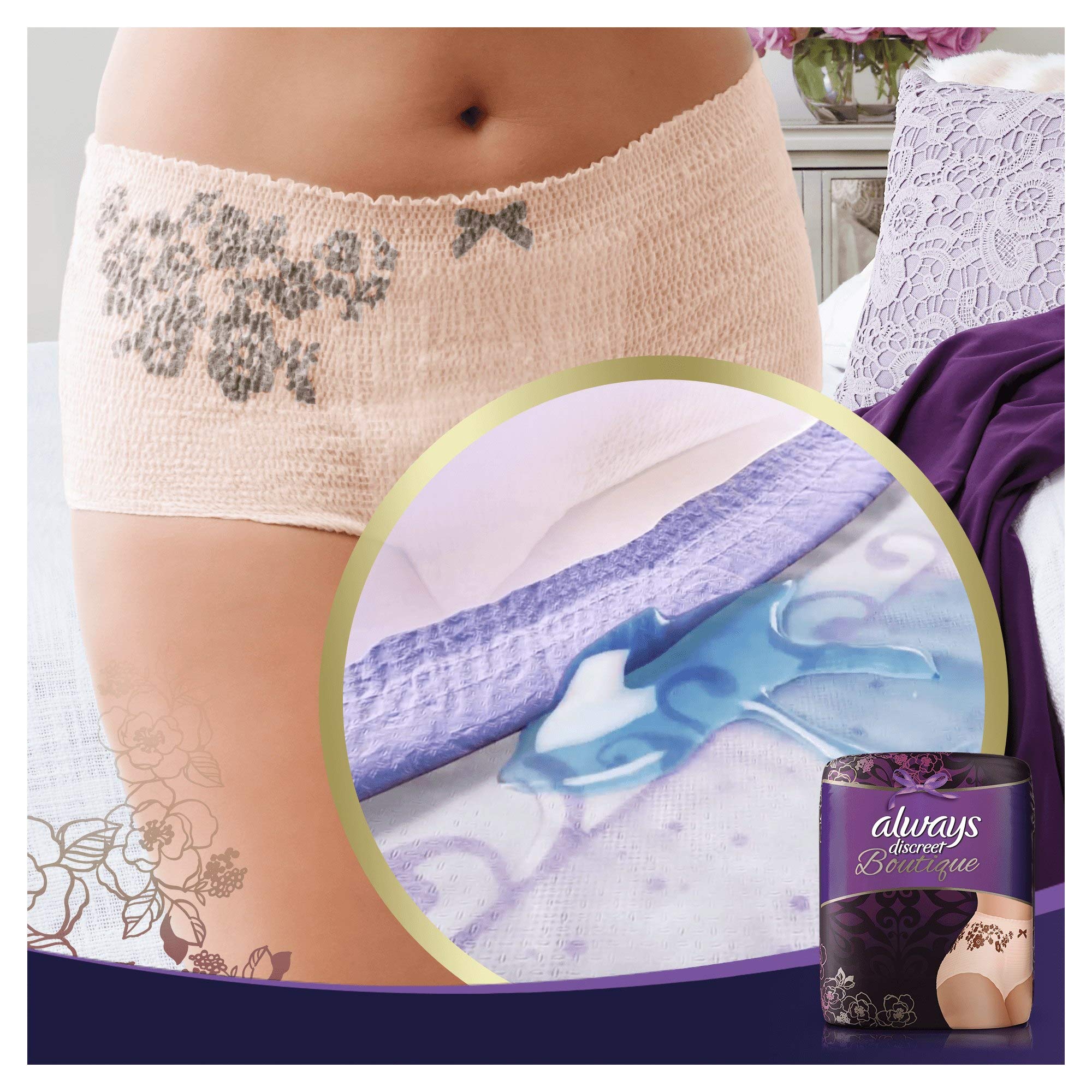 Always Discreet Set aus 8 Höschen für Blasenschwäche, Größe L, 4er-Packung