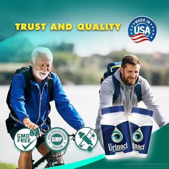 rize labs Urinoct Prostate Supplement, Male Bladder Health, Advanced Urinoct Prostate Function Formula, Organic Herbal Blend Reviews, Prostate Flush for Better Flow (60 Capsules)