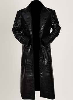 LP-FACON Matrix Morpheus Trench Coat - Leather Trench Coat Mens