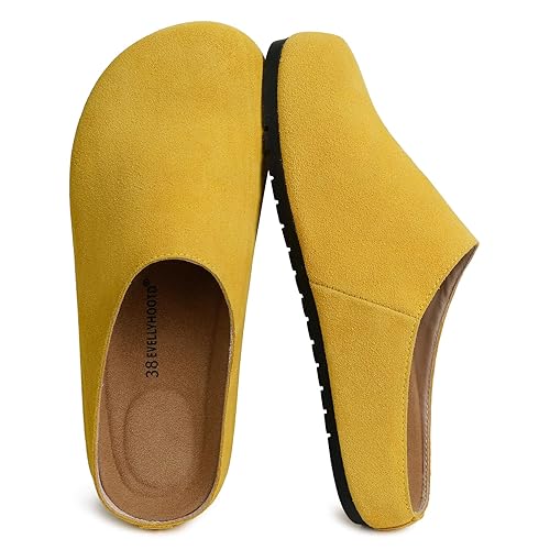 EVELLYHOOTD French Style| Genuine Suede Clogs for Women | Arch