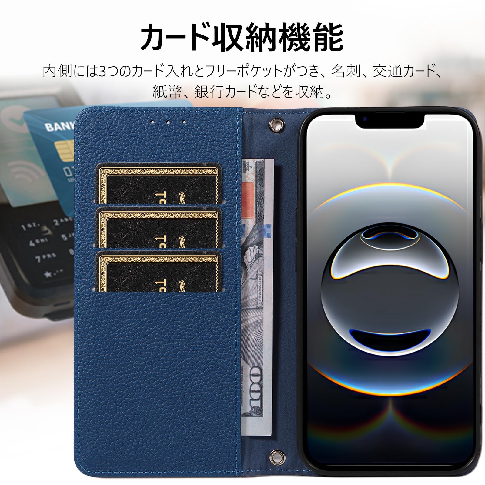Amazon.co.jp: iPhone 16e Case, Flip Case, Card Storage, iPhone 16e