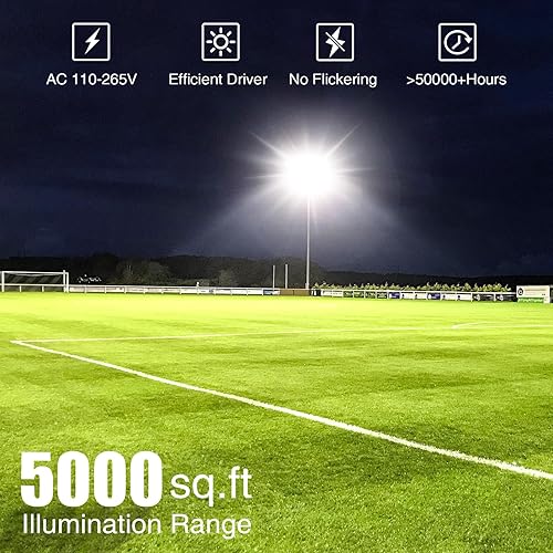 Miniatura 2 de SOLLA 500W llevó la luz de inundación, 50000lm 6000K blanco brillante estupendo de la luz del día