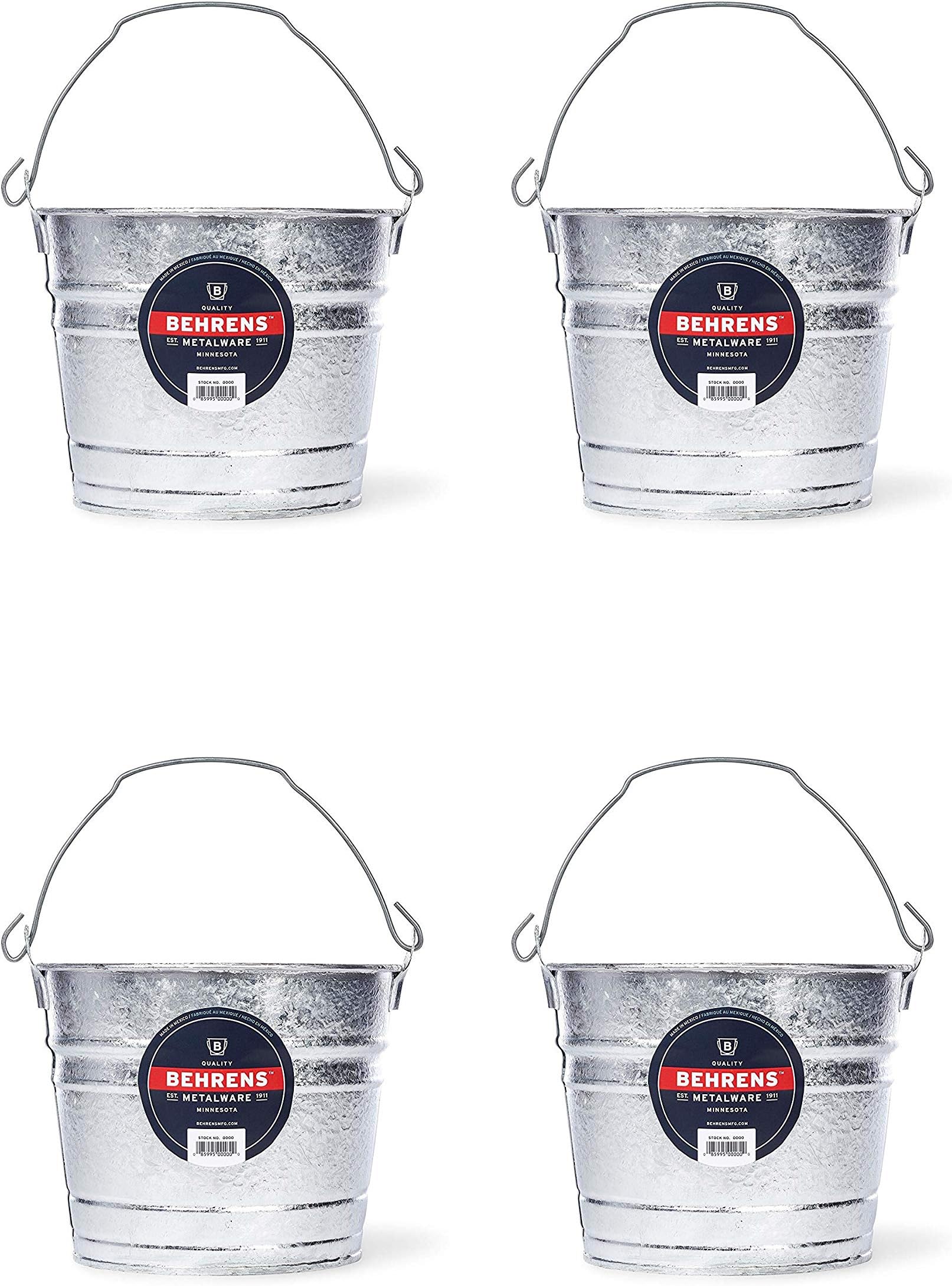 Behrens 1210GS 10Quart Galvanized Steel Pail 5 Pack Health & Household