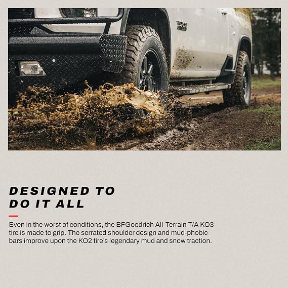 BFGoodrich All-Terrain T/A KO3 Car Tire for Light Trucks, SUVs, and Crossovers, LT265/60R22/E 123/120S