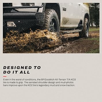 BFGoodrich All-Terrain T/A KO3 Car Tire for Light Trucks, SUVs, and Crossovers, LT265/60R22/E 123/120S