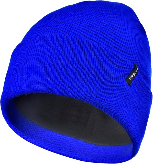 Lesgrod Beanie for Men and Women,Comfortable Breathable Soft Cuffed Beanie with Thick Warm LiningWinter Hats for Men, Gifts for Men Women