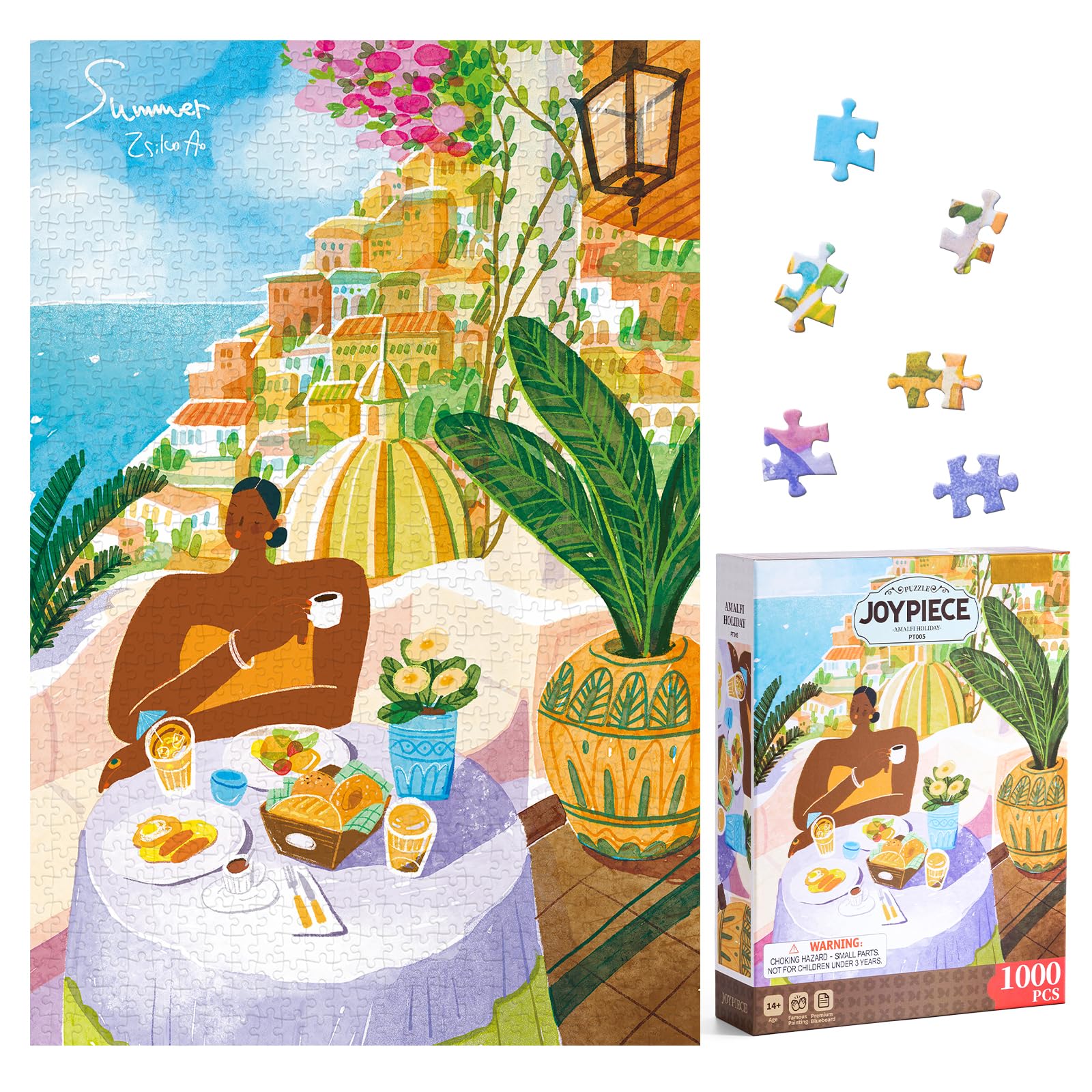 ROWOOD Puzzle da 1000 pezzi per adulti bambini, gioco impegnativo, giocattolo educativo, puzzle regali per donne uomini, vacanze amalfi