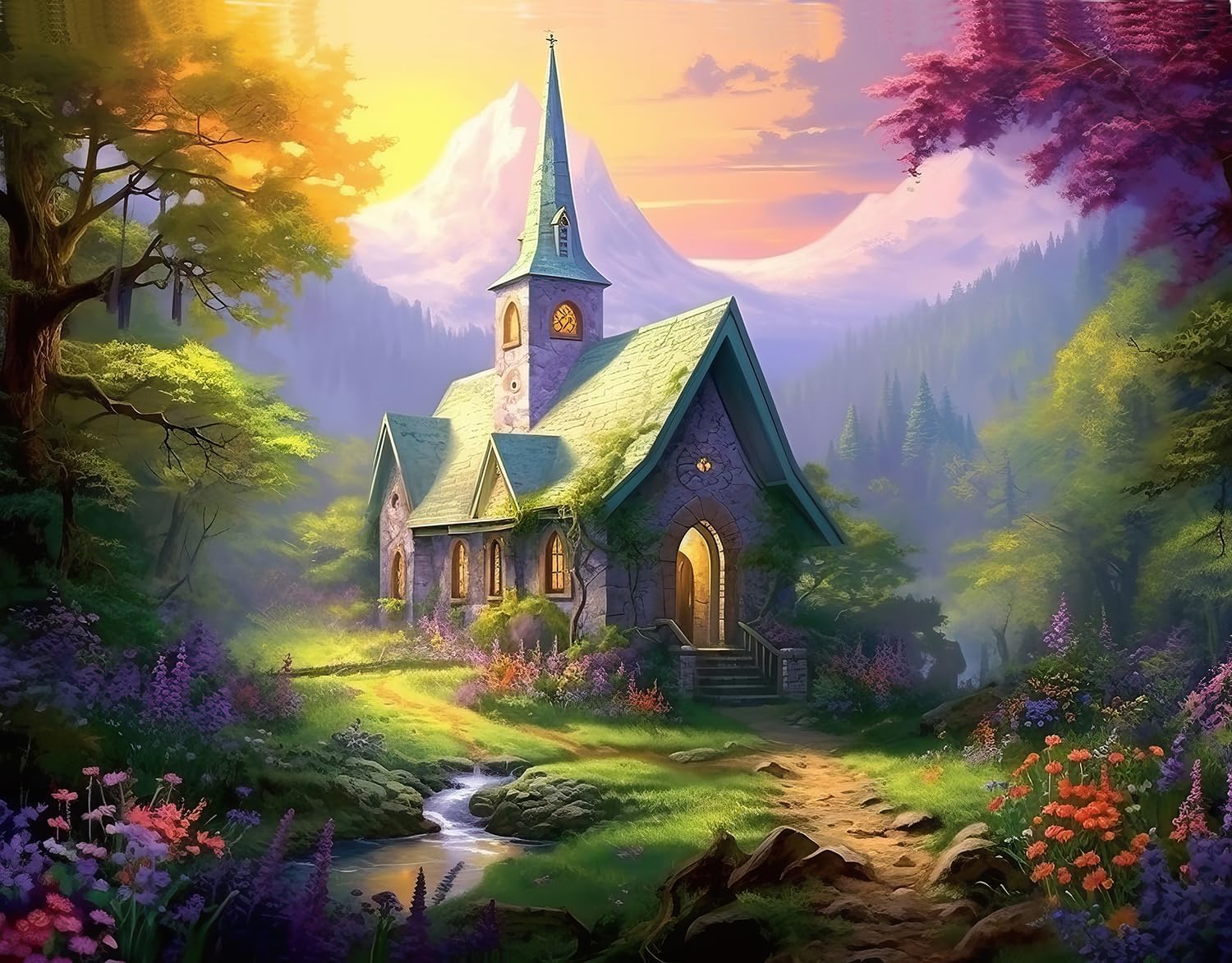 SUNSOUT INC - Splendor in His Name - 1000 pc Jigsaw Puzzle by Artist: Imagine It Images - Finished Size 20" x 27" - MPN# 56138
