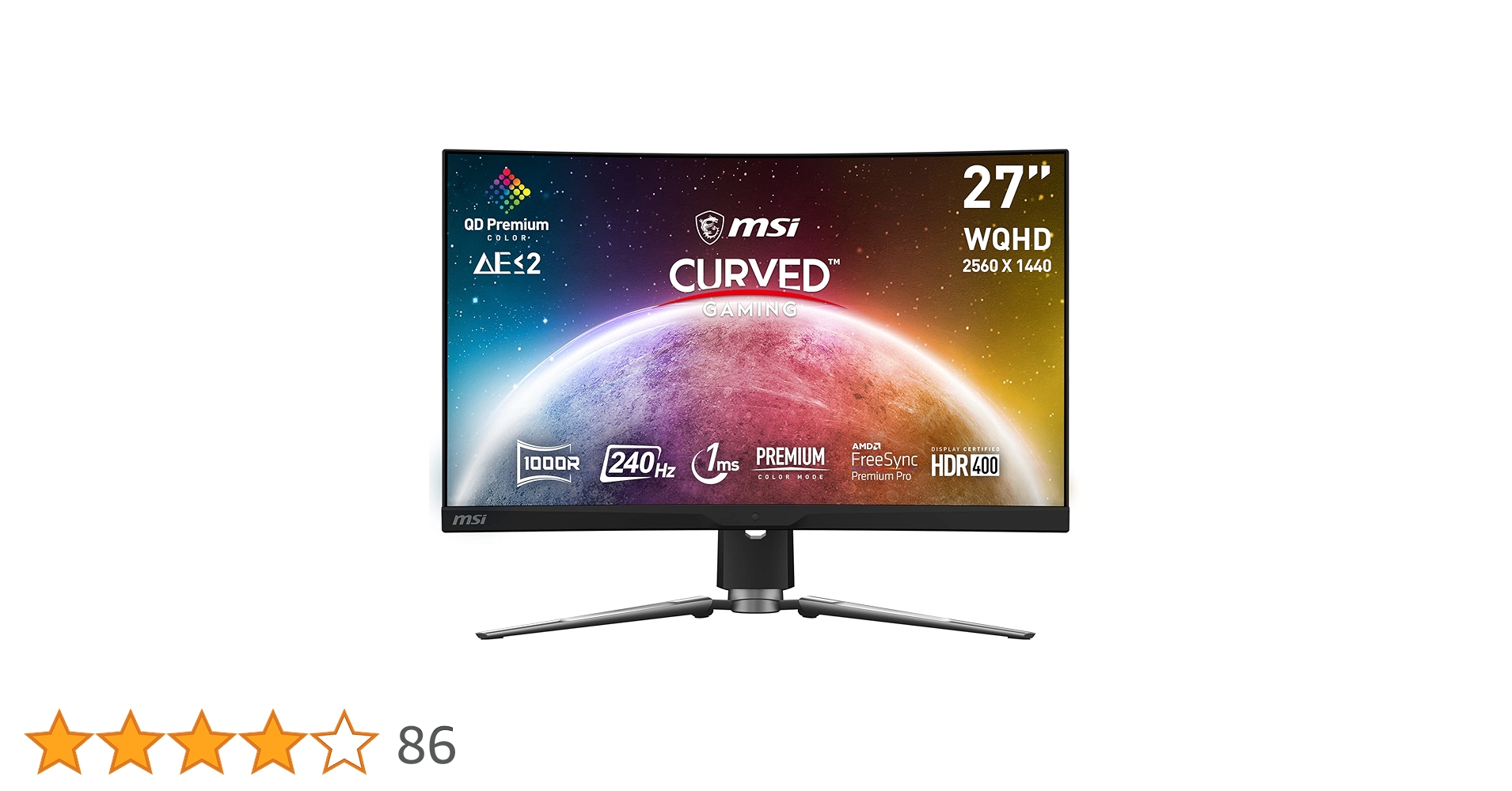 MSI MPG ARTYMIS 273CQRX-QD 27 Inch WQHD Curved Gaming