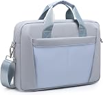 15-16 Inch Laptop Shoulder Bag Business Briefcase Water Resistant Computer Messenger Bags Compatible with MacBook Pro 16, MacBook Air 15 M4, HP, Dell, ASUS Notebook, Pearl White
