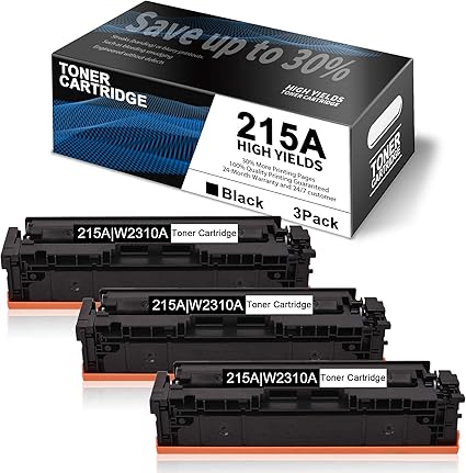 3 Pack Black 215A Toner Compatible for HP 215A | W2310A Toner Cartridge Replacement to use with 