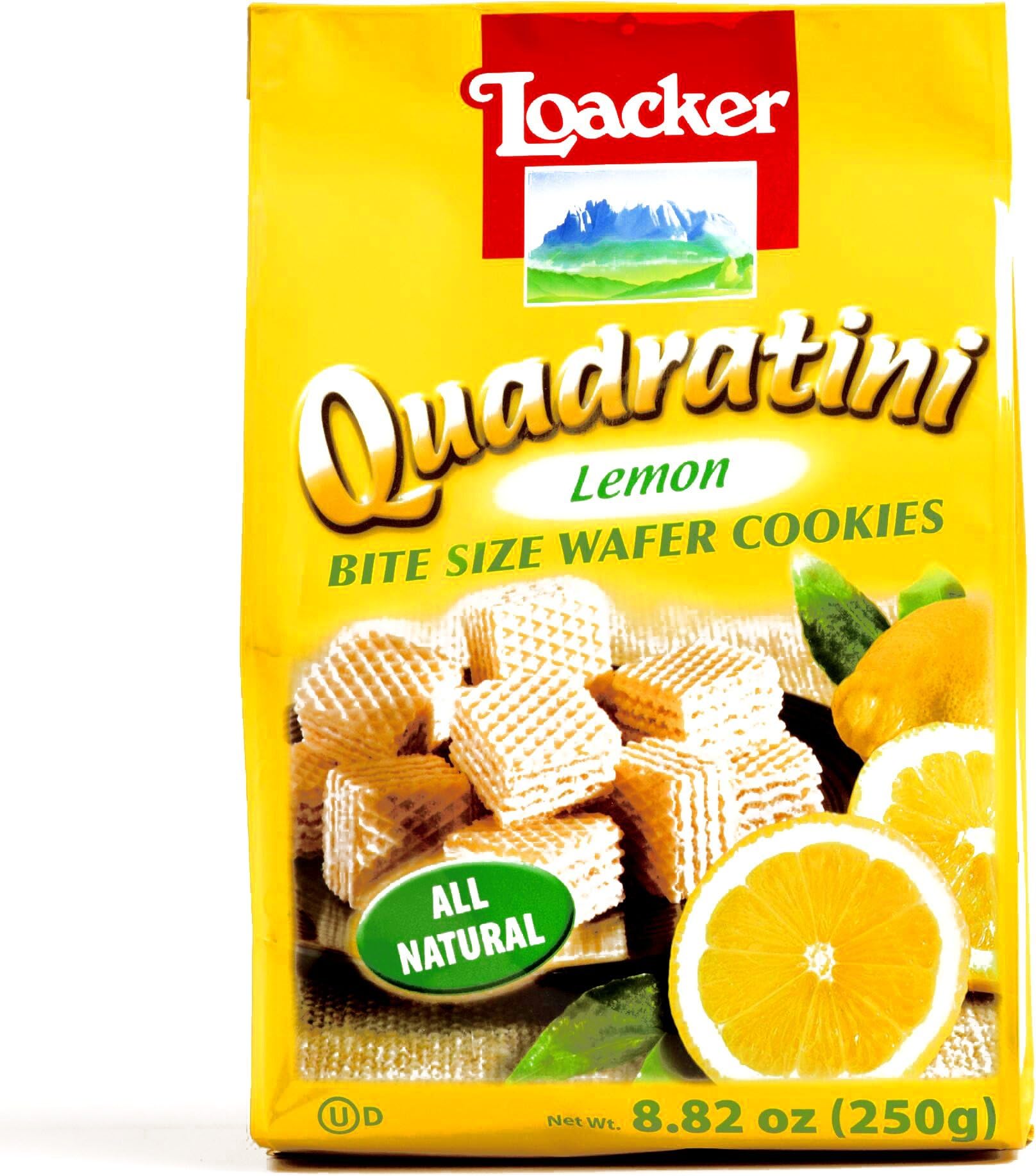 Loacker Quadratini Lemon Wafers 8.82 oz each (2 Items Per Order)