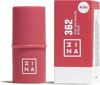 3INA MAKEUP - The No-Rules Stick 362 (mini) - Blush Crème Rose Classique aux L’huile D'amande Douce - Pour Yeux Lèvres Joues - Blush au Fini Lumineux - Taille de Voyage - Vegan - Cruelty Free