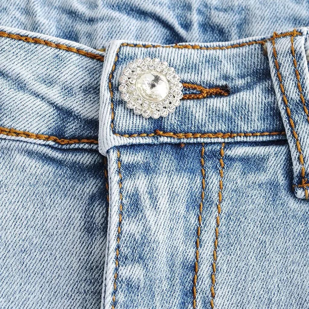 High Street Hot Girl Seksowna torba Hip Jeans Kobiece Lato Elastyczna, obcisła Cienka Boczna Pasek Gorące Spodnie Fala
