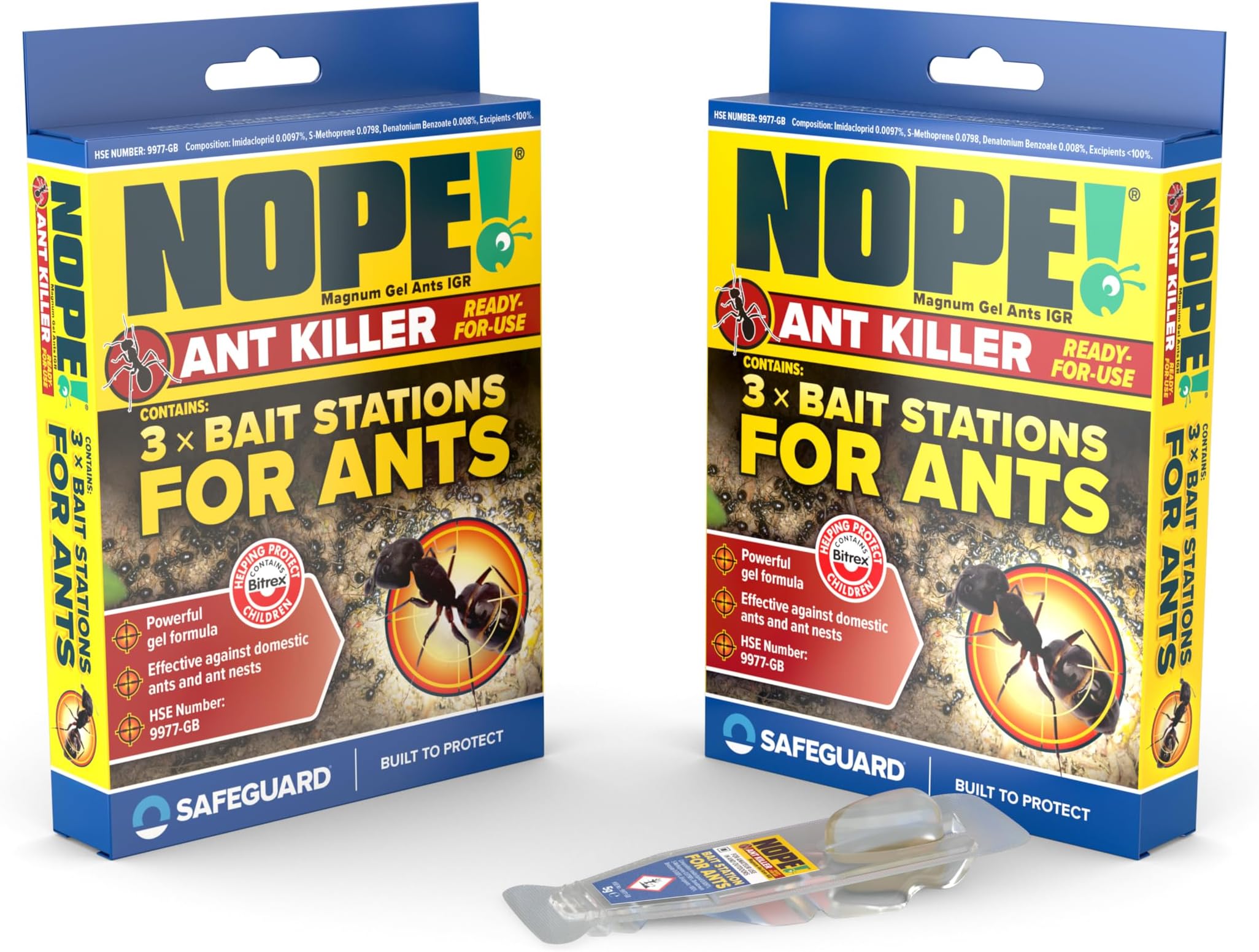 Ant Killer Bait Station (6 x 5g) Indoor & Outdoor Ant Traps. Eradicates Ants and their Colony & Nest