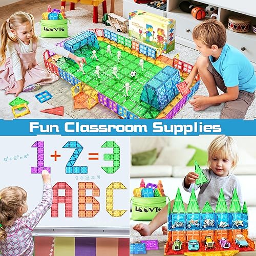 Miniatura 8 de Juguetes magnéticos para niños y niñas de 3 años, bloques magnéticos, regalos para niños pequeños de 3 a 5 años, juguetes magnéticos de aprendizaje