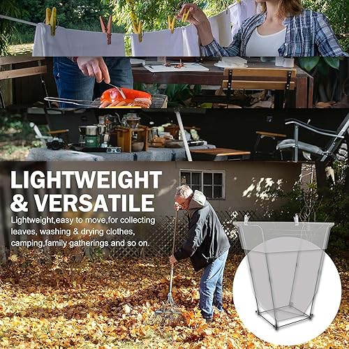 Miniatura 2 de Soporte de metal para bolsas de basura, marco para bolsas de basura con capacidad para bolsas de 30 a 45 galones, soporte multiusos para bolsas de