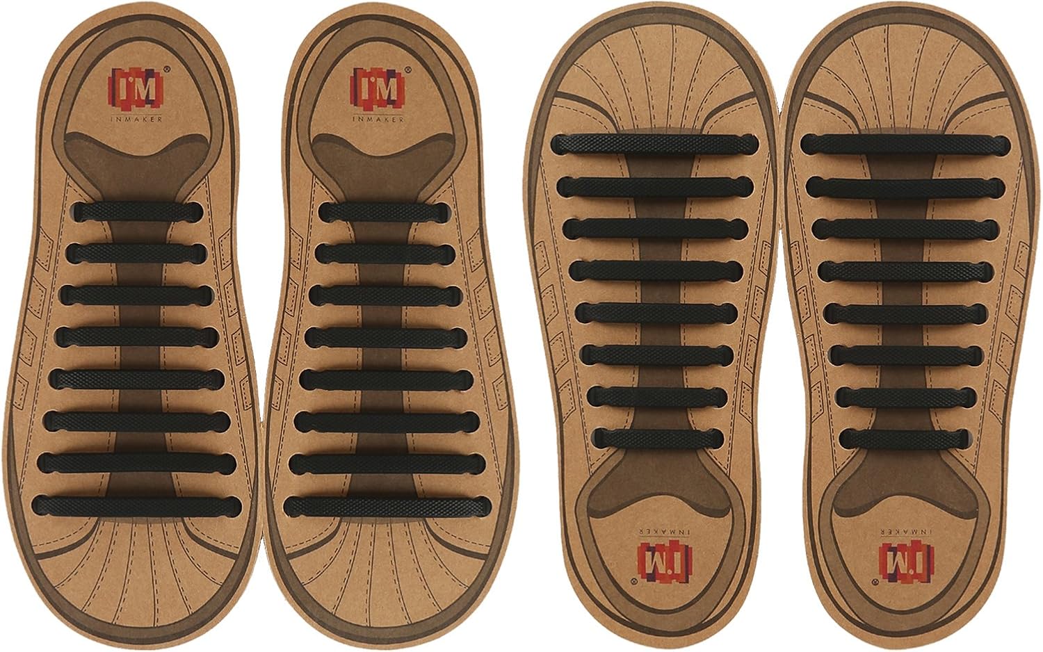 INMAKER No Tie Shoelaces, Pack of 2, Elastic Shoe Laces for Kids and Adults : Clothing, Shoes & Jewelry