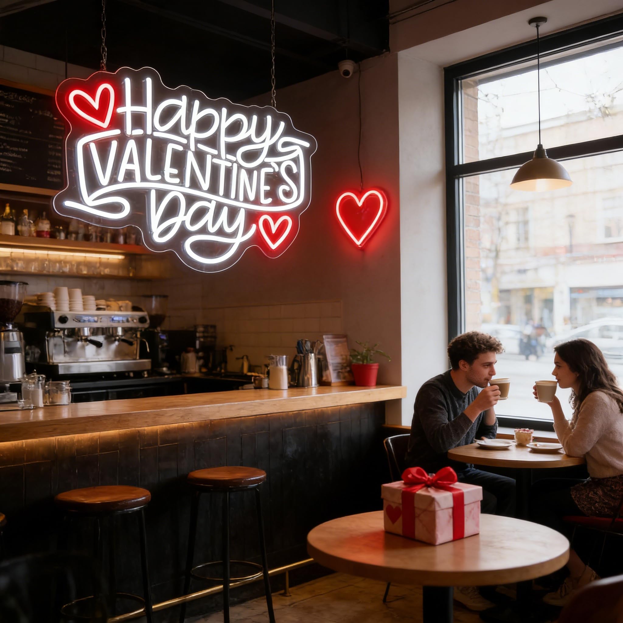 Letrero de neón personalizado para el día de San Valentín, romántico, luz LED de neón para dormitorio, decoración de pared del hogar, decoración de fiesta, regalo personalizado