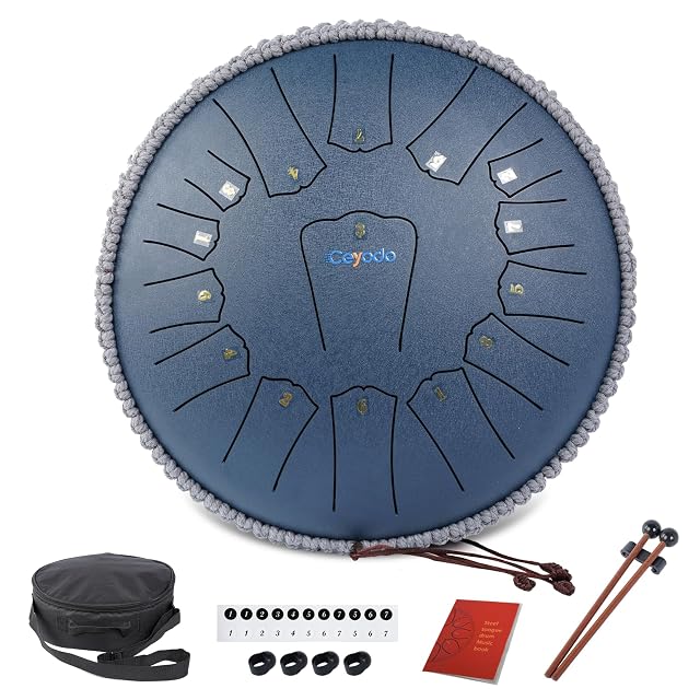 Rain Drum for Outside Garden Steel Tongue Drum Rain Chime Chakra Drum Hand Pan Musical Instrument Christmas Gift