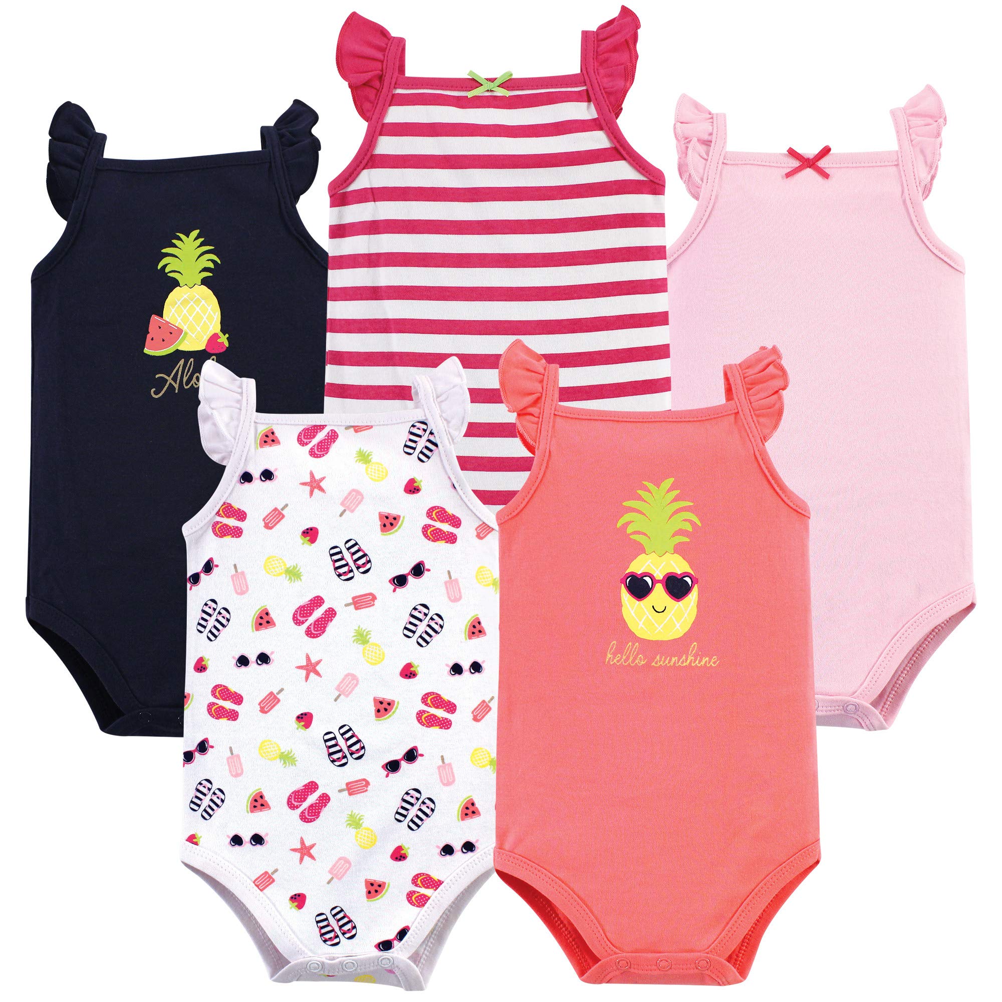 Hudson baby Zestaw body bez rękawów dla dziewczynek