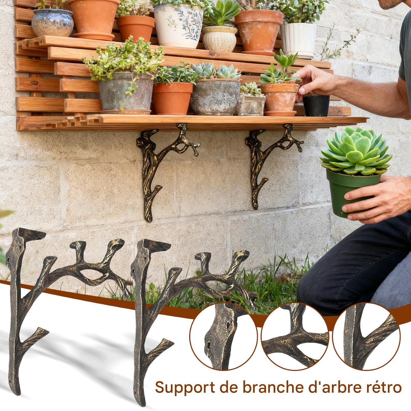Staffe per scaffali, supporto da parete robusto per scaffali, libri e