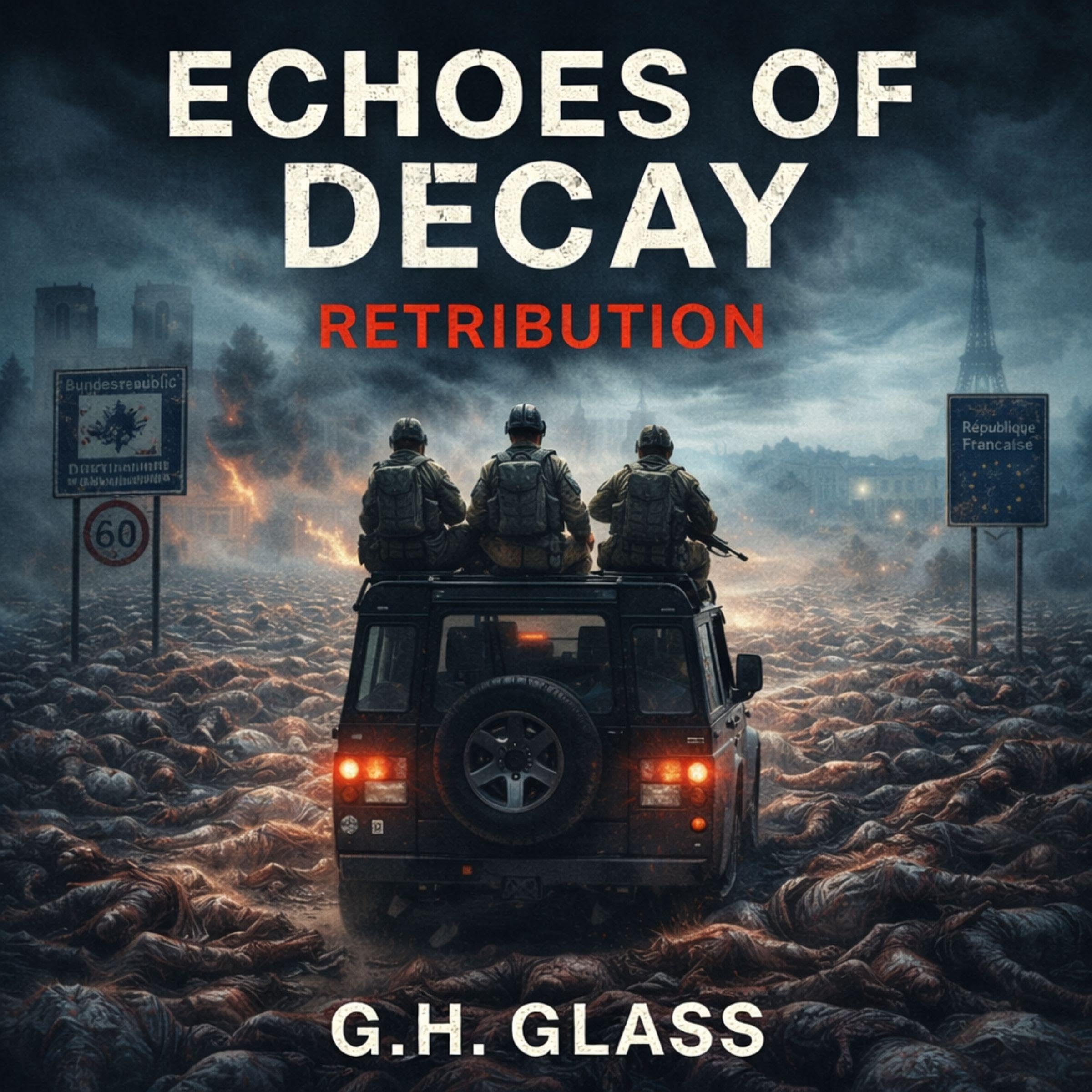 Cover art for Retribution: Echoes of Decay: A Zombie Apocalypse Series, Book 3